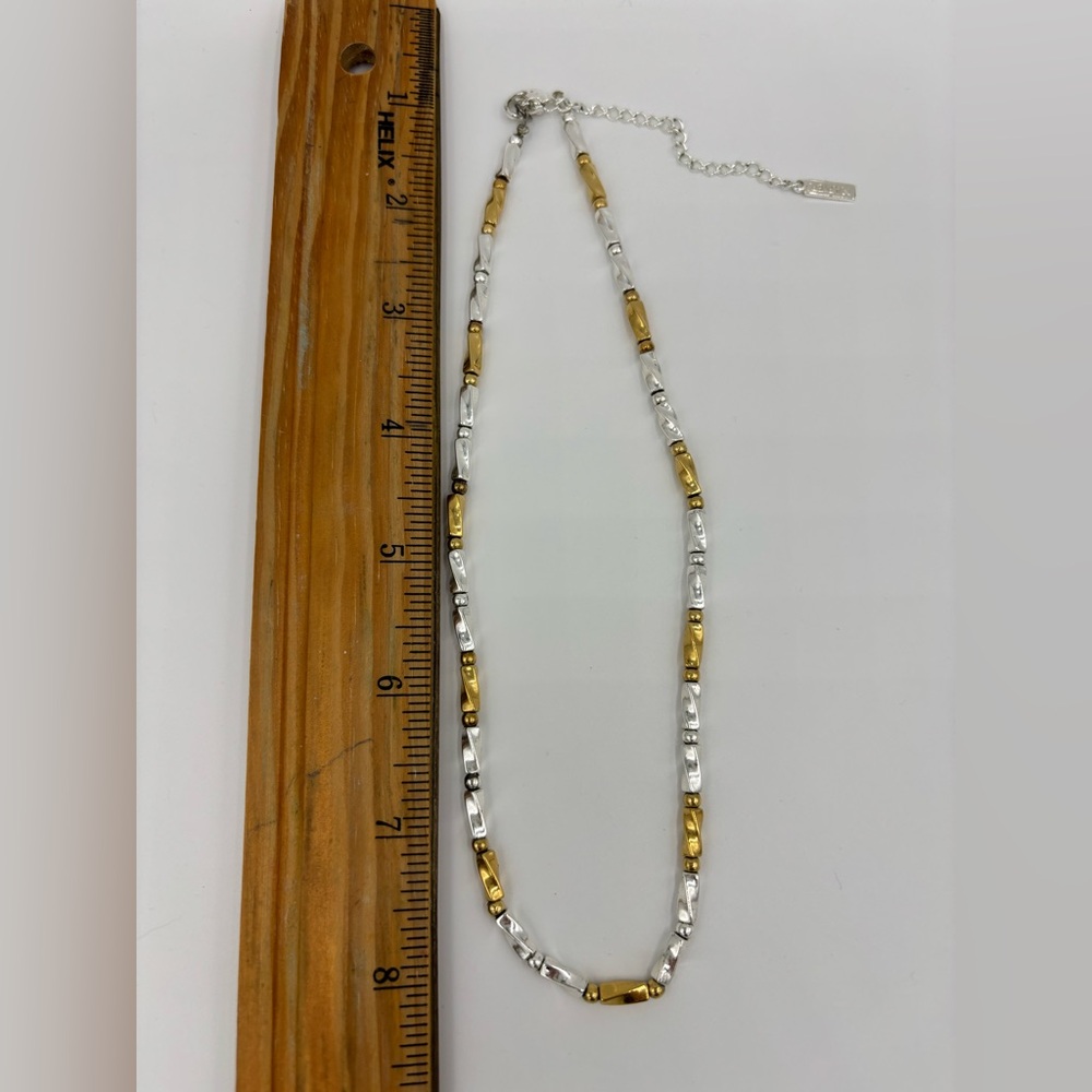 Vtg Napier Goldtone and Silvertone Necklace